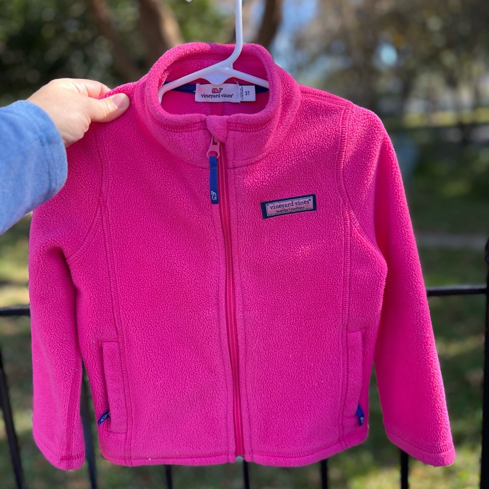 Vineyard Vines Bright Pink Fleece Jacket